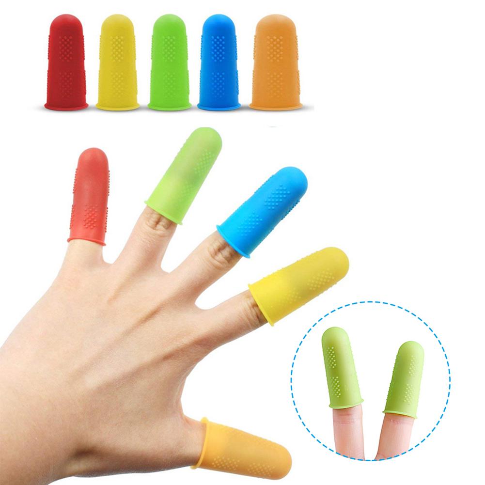 Перчатки Puntos Silicone 3/5/12Pcs Finger Cot Protector Sleeve Cover Anti Cuts Anti-Slip