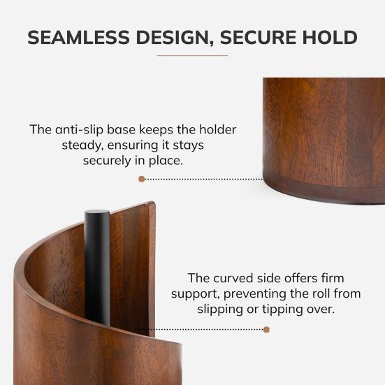 Держатель для бумажных полотенец для столешницы, диспенсер для бумажных полотенец с деревянным основанием, металлический держатель, спиральный дизайн, держатель для рулона бумажных полотенец в деревенском стиле