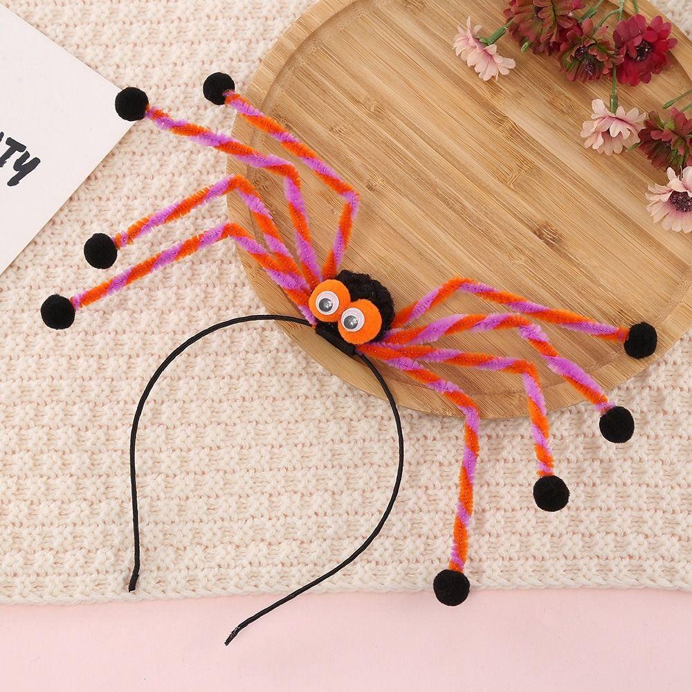 Plush Spider Halloween Headband Headwear Halloween Party Decorations Men