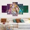 5 панелей абстрактный Господь Радха Кришна холст картины постеры и принты цифровая настенная художественная картина гостиная домашний декор без рамки