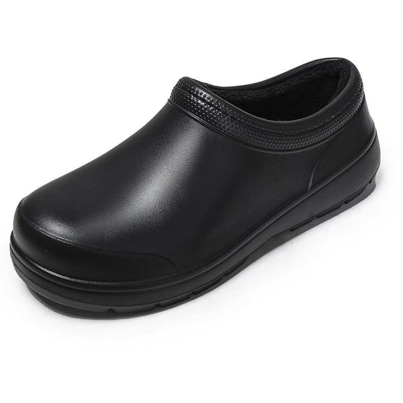 Мужская рабочая обувь для повара, нескользящие повседневные лоферы большого размера, водонепроницаемая и маслостойкая обувь на плоской подошве, обувь для ресторанов, уличные непромокаемые сапоги