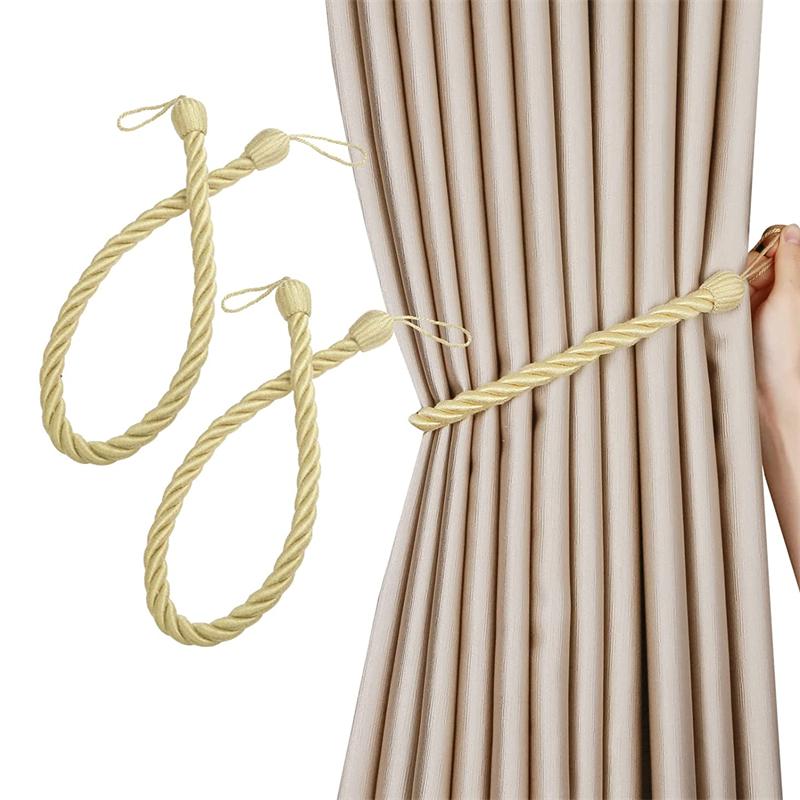 2 шт. подхваты для штор, оконные драпировочные веревки, хлопчатобумажные веревки, плетение галстуков, держатель для штор, пряжки, декоративные аксессуары для дома