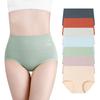 Graphite Antibacterial Pure Cotton Underwear, High Waist Printed Briefs, Women'S High Waist Antibacterial Underwear