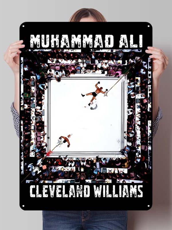 Металлические постеры с изображением Мухаммеда Али, боксера, декор для комнаты, изготовленные на заказ металлические таблички с боксерскими мотивами для украшения стен, ретро-стиль для дома и мужской тематики.