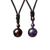 Натуральный аметист и тигровый глаз, плетеный вручную кулон-ожерелье, размеры 10/12/14/16 мм для женщин
