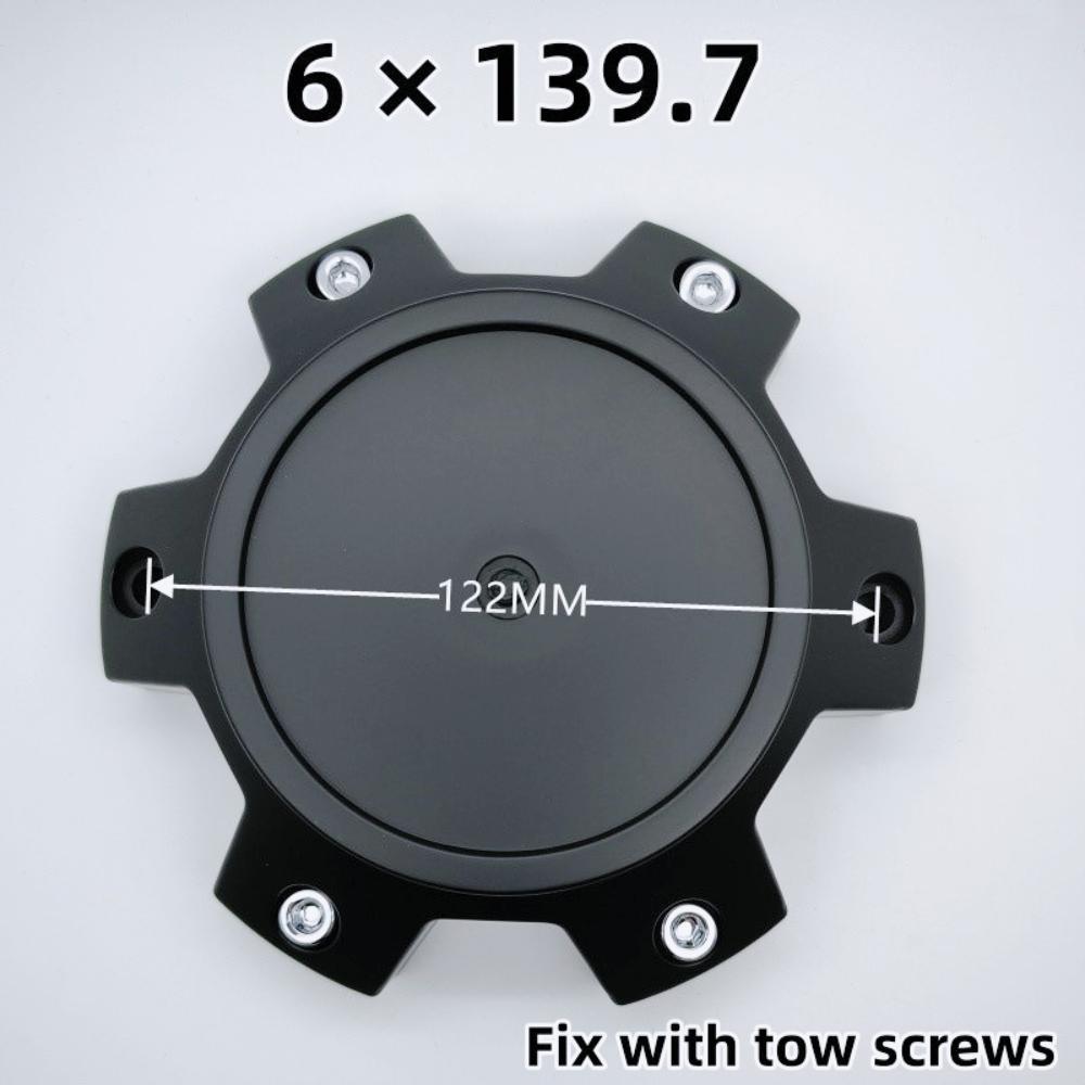 ASY1 4pcs 139MM Off-road Vehicle Black Rhino Logo Emblem Car Wheel Center Caps 6 Hole 139.7 Rim Hubcaps Cover Hub Cap Car Accessories