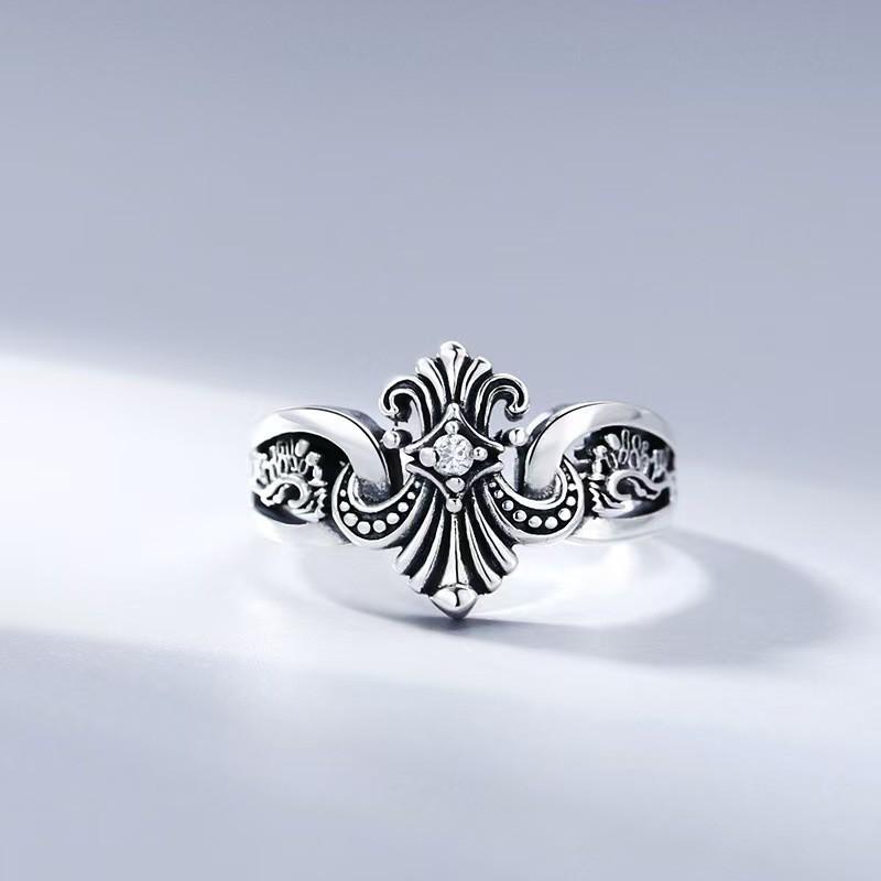 Adjustable Anchor Ring Men Women Punk Hip Hop Vintage Finger Stylish Geometric Jewelry Accessory