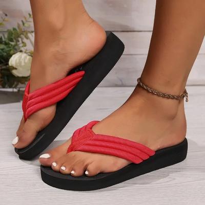 Модные шлепанцы на толстой подошве, женские шлепанцы, нескользящие шлепанцы для женщин 2024 года, летние тапочки для ванной на толстой подошве, пляжная обувь