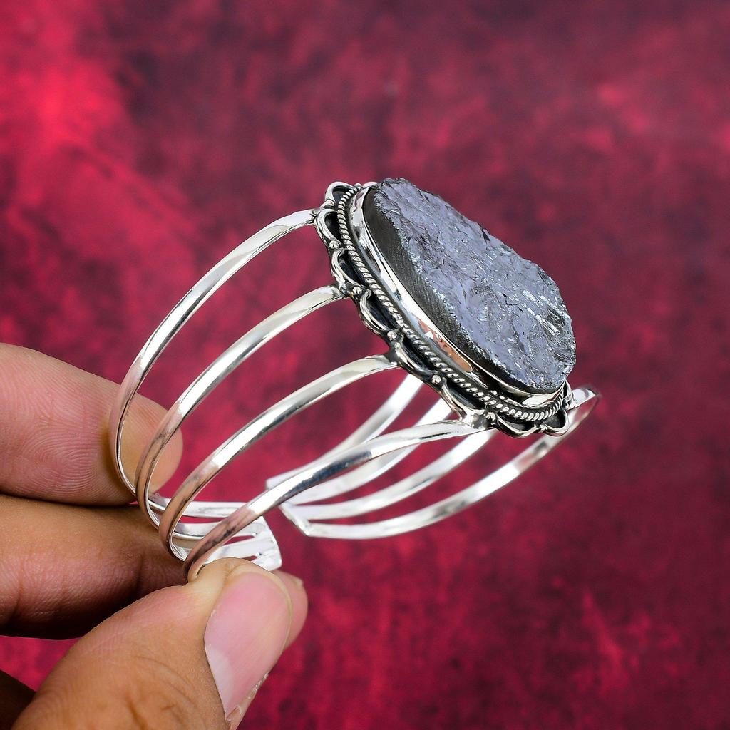 Ювелирные изделия из необработанного шунгита, браслет из цельного серебра 925 пробы, браслет из драгоценных камней ручной работы, на День памяти