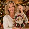Holiday Party Crafting Accessories Christmas Faux Pearl Painting Hanging Ornament Kit, DIY 3D Beads Multi Layered Bead Art Craft, Acrylic Gem
