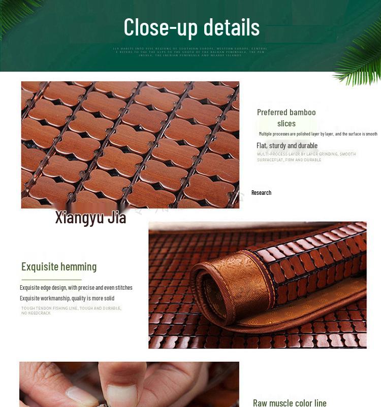 Mahjong Summer Bamboo Seat Mat for Dongfeng Tianlong Jiefang JH6P Deauman Trucks