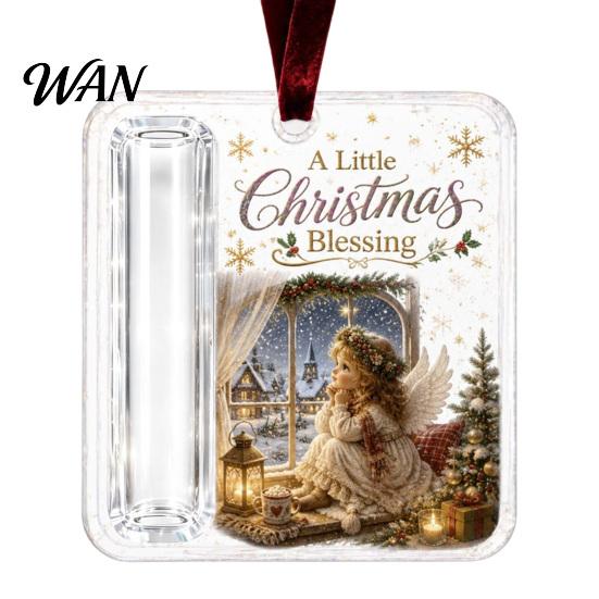 Holiday Money Holder for Kids Christmas Cash Ornament, Acrylic Holder, Box Hanging Decoration Xmas Tree, Stocking Stuffer, Creative Gift Ideas