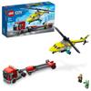 LEGO City Rescue Helicopter Transport Truck 60343, a Toy Block Gift for Boys and Girls Ages 5 and Up.