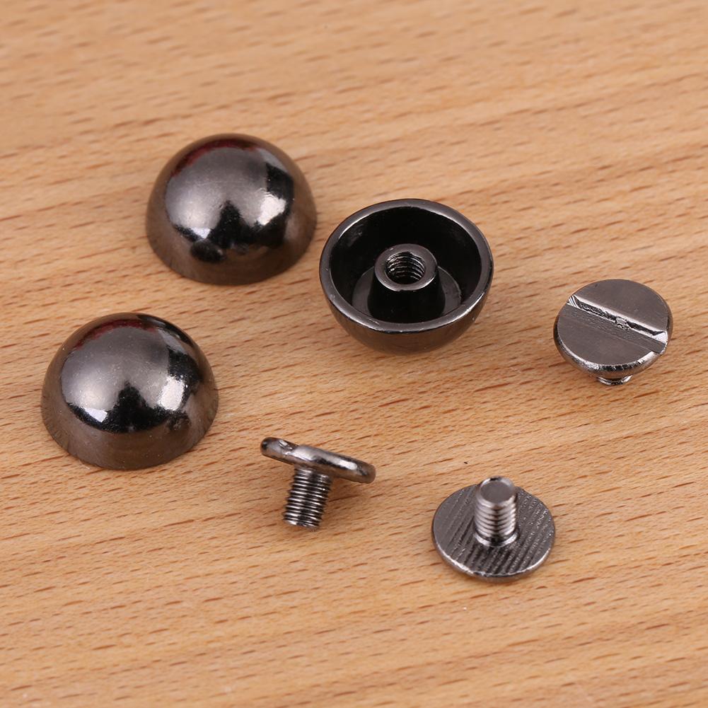 20pcs Screw Mushroom Rivets Studs Buttons for Leather Belt Bag Shoes Decoration