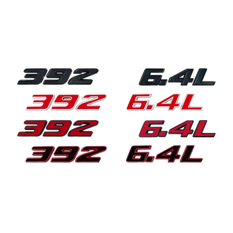 Металлическая 3D-наклейка на автомобиль 392 345 6.4L, эмблема, боковая наклейка на крыло автомобиля, задний багажник, бампер, задняя наклейка для Hemi Charger Challenge