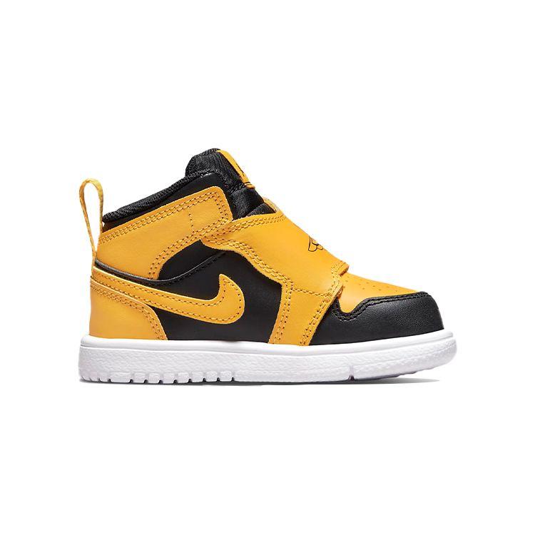 Sky Jordan 1 Черный Белый Университет Золото (ТД) Детские кроссовки BQ7196-035