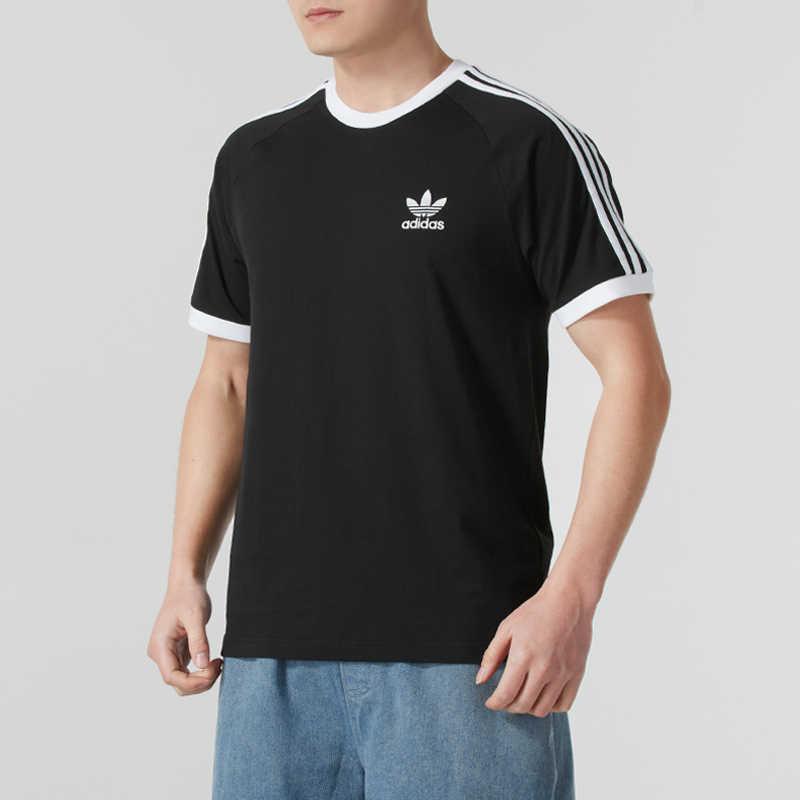 adidas Оригинальный логотип Спортивная Повседневная Мода Короткий рукав Футболка Унисекс Топы Черный KB2459
