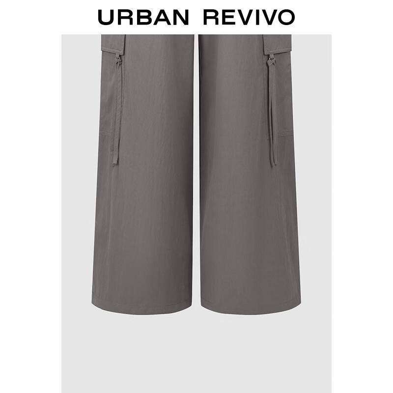 Женские брюки с несколькими карманами, эластичной талией и широкими штанинами