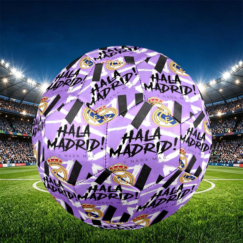 Футбольный мяч Real Madrid, размер 5, с принтом, из износостойкого полиуретана, для матчей, тренировок и ежедневной практики, подарок на день рождения для футбольных фанатов