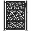 Garden Gate Black 100 x 125 cm Steel Sheet Design