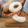 Winter Thicken Plush Warm Snow Boots for Women Plus Size 36-43 Non Slip Cotton Padded Shoes Woman Faux Fur Platform Ankle Boots