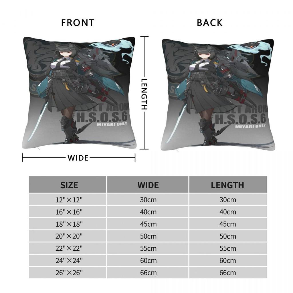 Zzz Deadly Assault Ellen Nicole Miyabi Pillowcases Cushion Cover Zenless Zone Zero Throw Pillow Cover Multiple Sizes