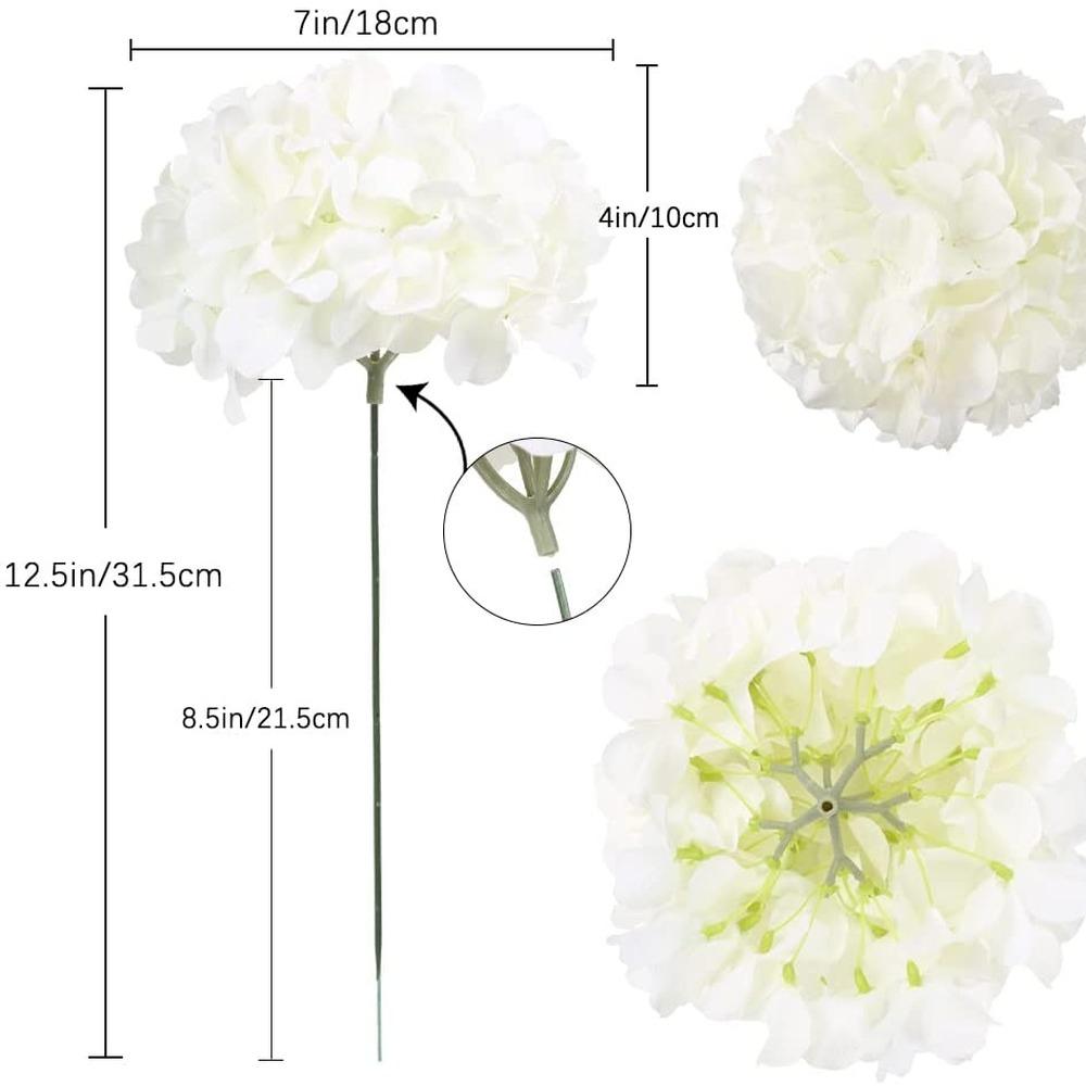 10 Pieces Hydrangea Artificial Flower Silk Flower Simulation Hydrangea Wedding Decor for Dining Table Kitchen Floral Decor