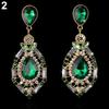 Women's Luxury Elegant Teardrop Shape Rhinestone Big Drop Dangle Earrings Gift AVE