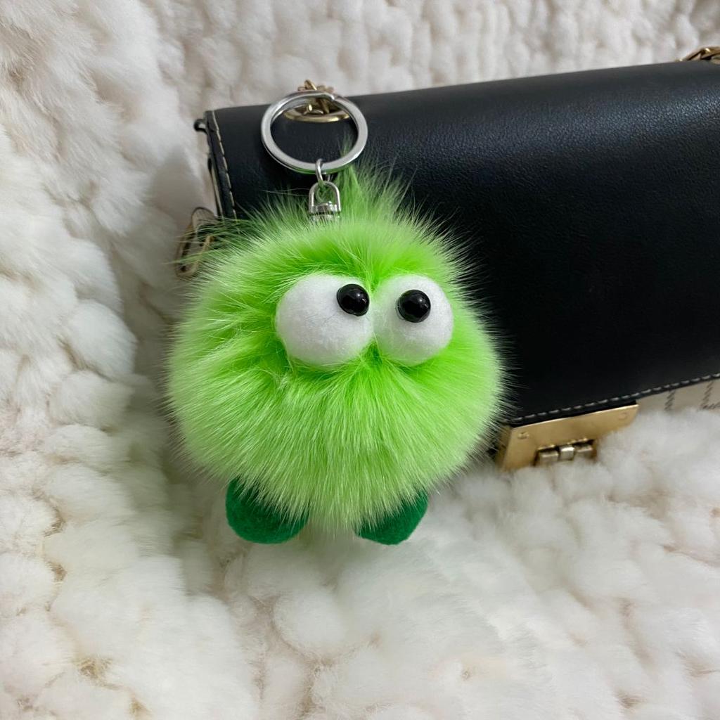 Брелок для ключей из натурального лисьего меха для женщин, роскошная сумка, автомобильный брелок, милый подарок, пушистые плюшевые куклы