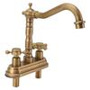 G1/2 Sink Faucet Antique 2 Handle Hot Cold Water Full Copper Basin Mixer Tap for Kitchen Bathroom
