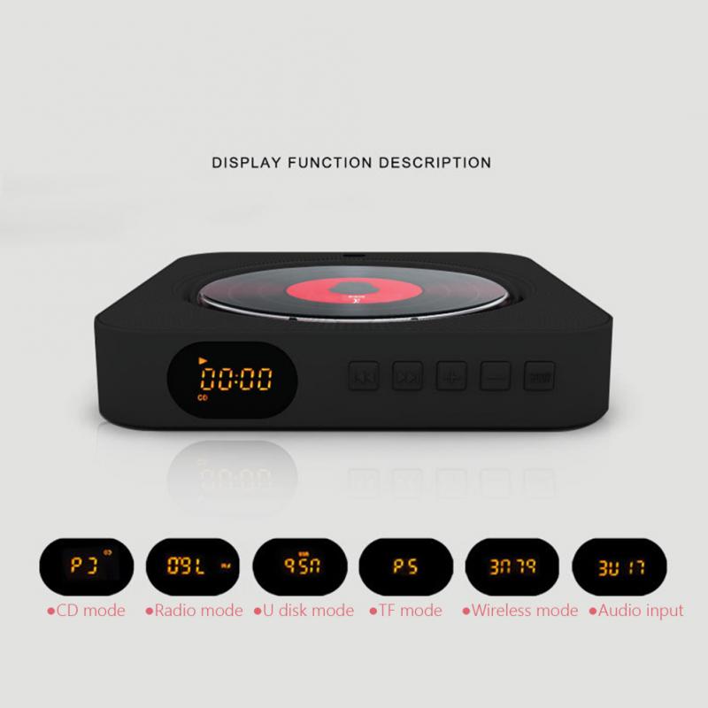 Новый портативный CD-плеер Bluetooth5.1 динамик стерео CD-плееры светодиодный экран 3,5 мм CD музыкальный плеер с ИК-пультом дистанционного управления FM-радио