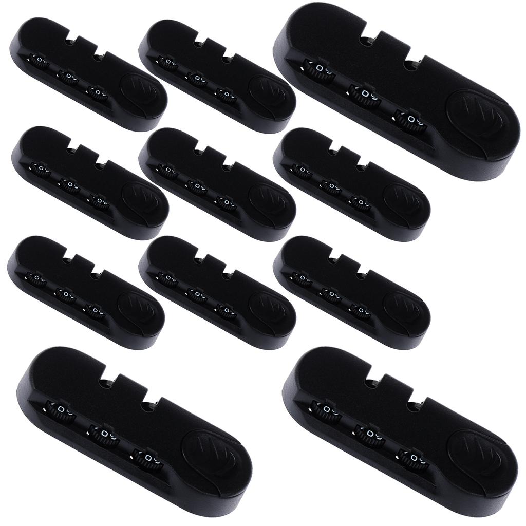 Высокозащищенный черный дорожный кодовый замок для багажа с 3-значной комбинацией, кодовый замок для чемоданов и рюкзаков