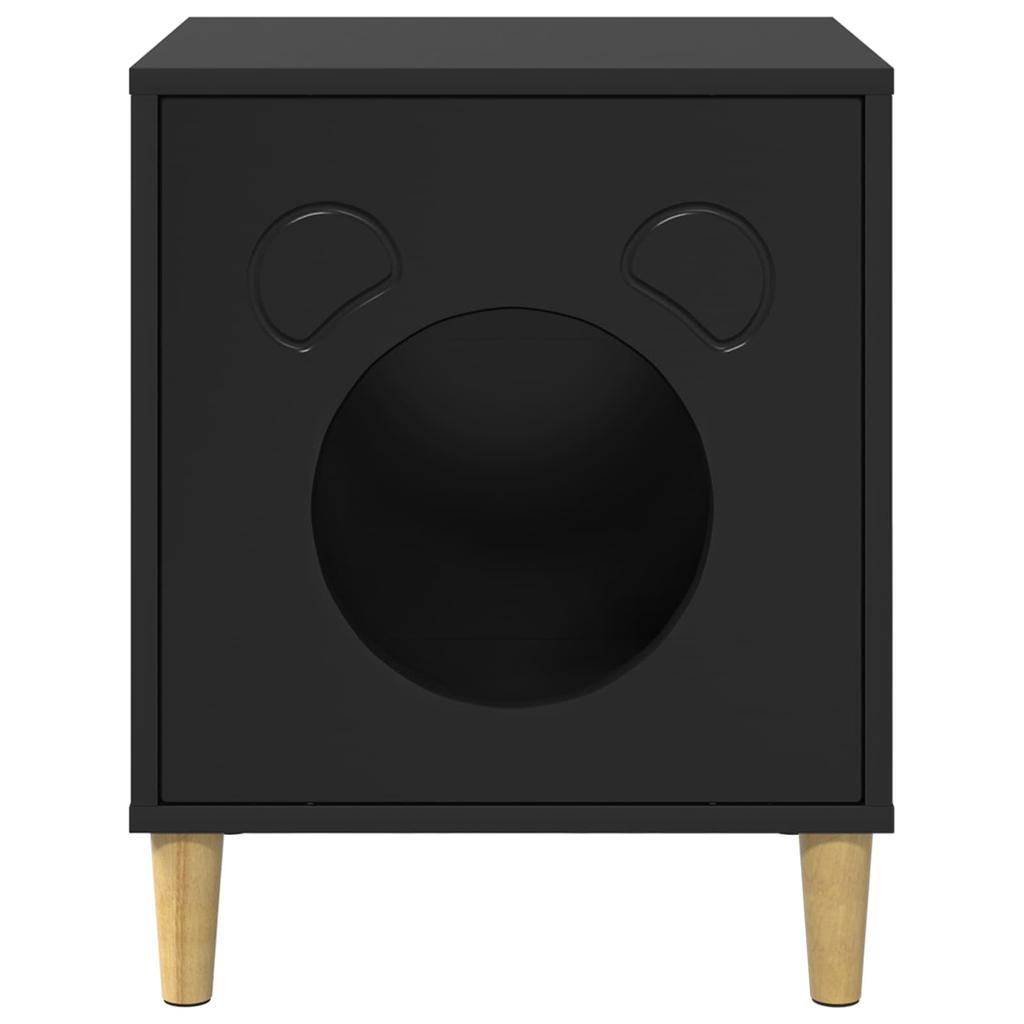 Cat House Black 42.5 x 40 x 53 cm Engineered Wood
