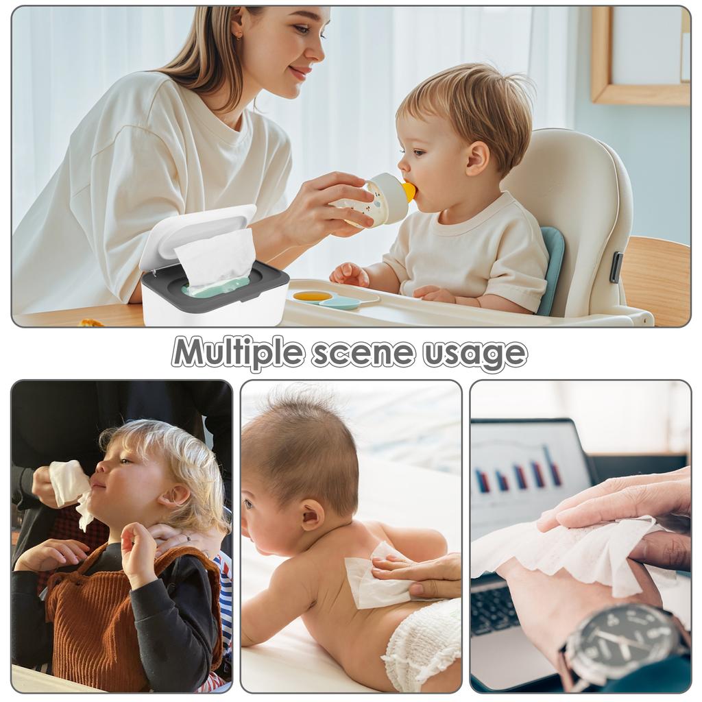 1/2Pc Wipes Dispenser Baby Wipe Holder with Lid Refillable Wet Tissue Container Dustproof Large Capacity Sealing Container Cases