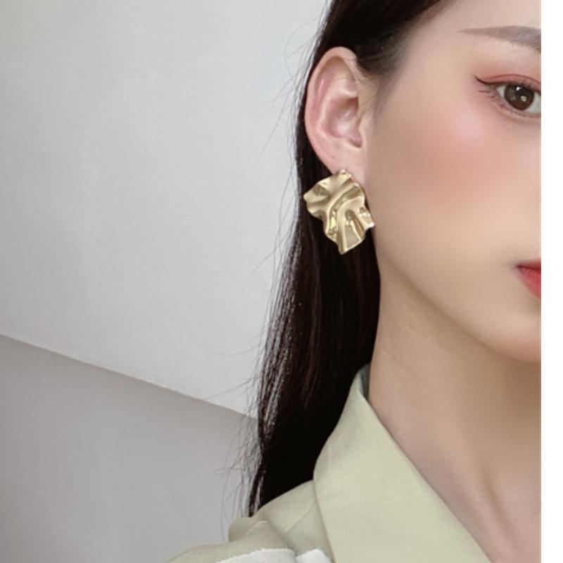 S925 Silver Needle Trend Stud Earrings Metallic Creative Irregular Earrings Fashion Jewellery for Women (5pcs Free Shippng)