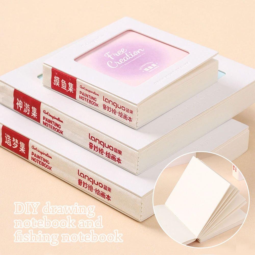 Thick Cardboard Sketchbook 48 Sheets Painting Book Mini Watercolor Book Watercolor
