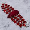 Ruby Natural Gemstone Handmade 925 Sterling Silver Bracelet 7-8" W5z03