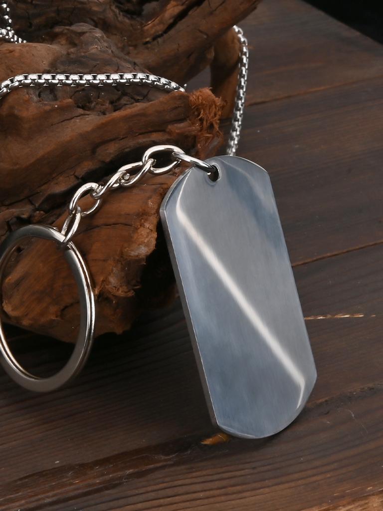 Gift for A Couple Stainless Steel Necklace Key Chain
