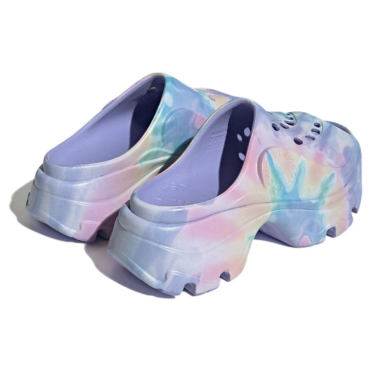 Stella McCartney X Adidas SMC Сандалии-слайды на толстой подошве, универсальные, нескользящие, женские, фиолетово-розовые, HP6713