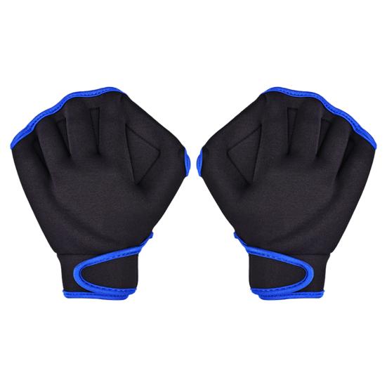 1 Pair Swimming Gloves Adjustable Men Women Aquatic Swim Training Glove Webbed Fitness Water Resistance Training Hand Fins Paddles Swimming Gear