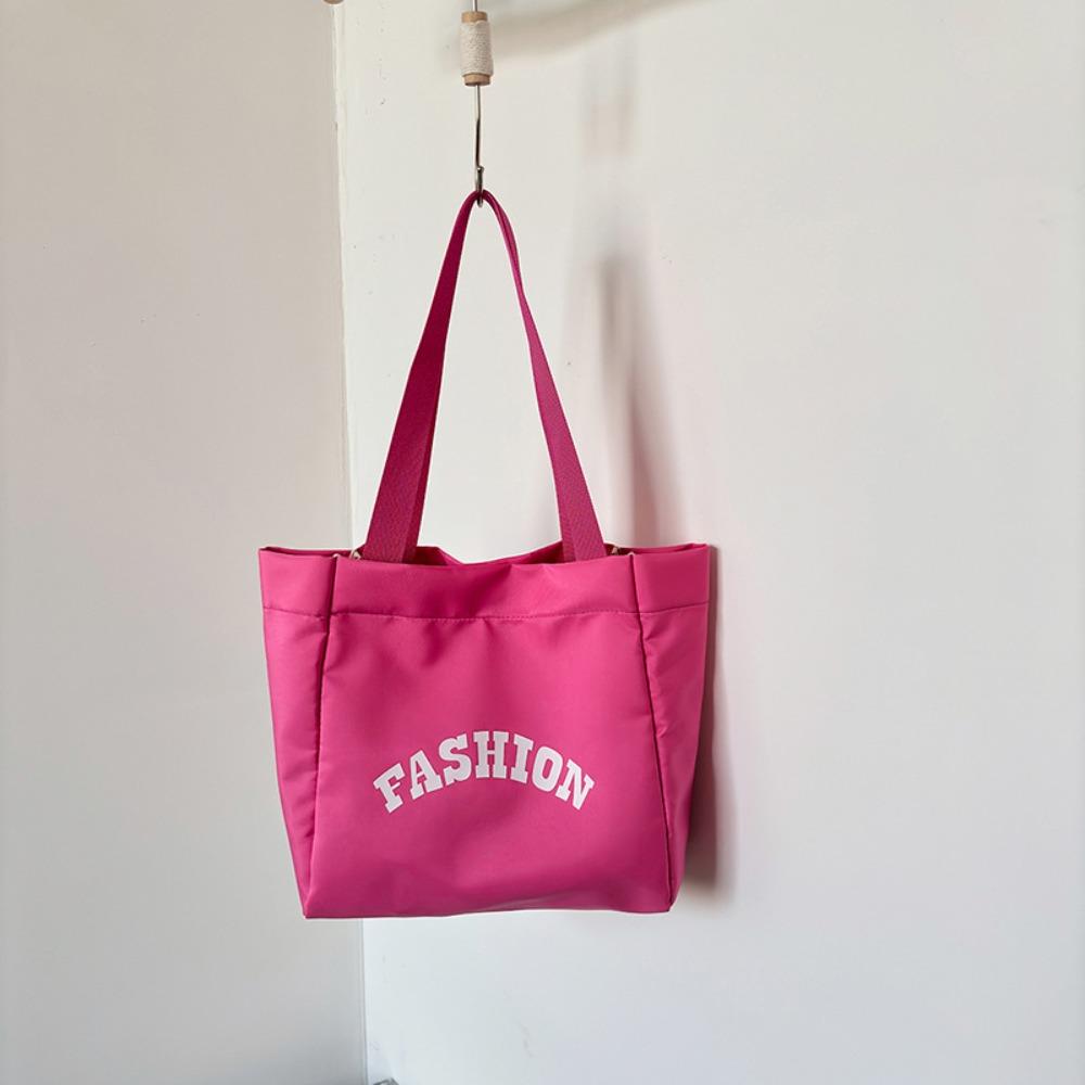 Nylon Canvas Tote Bag Printed Letter Shoulder Bag Fashion Simple Handbag  Streetwear