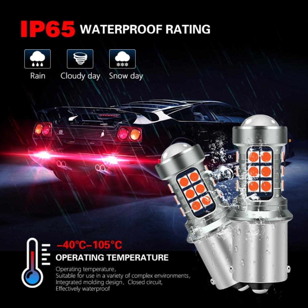 Мощные красные светодиодные стоп-сигналы с алюминиевым корпусом - 27 светодиодных чипов для максимальной безопасности на дороге и водонепроницаемость IP65