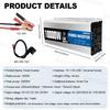 Комплект солнечной системы для автодома, кемпинга DC 12V - AC 110V/220V Инвертор Полный солнечный комплект для дома 10000 Вт USB 5 В/1,5 А 100 А Контроллер