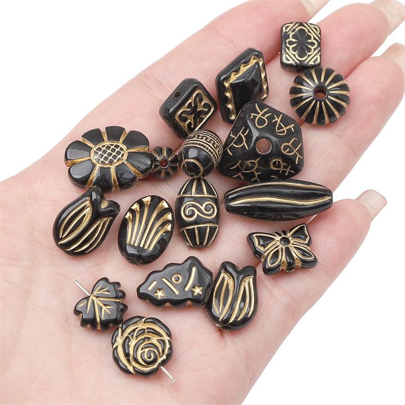 Акриловые прозрачные винтажные матовые золотые бусины ручной работы браслет ожерелье бусины бусины ювелирные изделия аксессуары подвески аксессуары