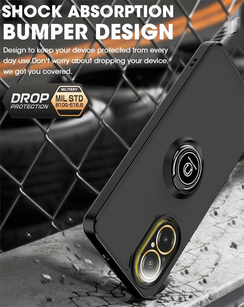 Чехол Armor Funda для Realme C67 4G, магнитное металлическое кольцо, подставка, держатель, чехол для OPPO Realmi C67 C 67 RealmeC67 4G, матовый жесткий чехол