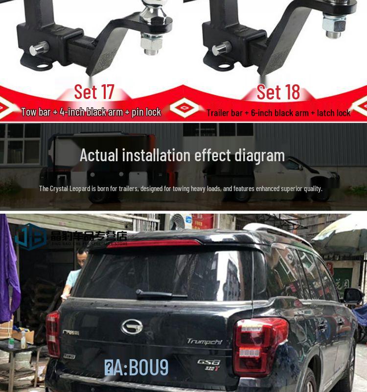 Compatible for converting Trumpchi GS8, GS4, GS5, and GS7 trailer hooks into towing or rear towing hooks.