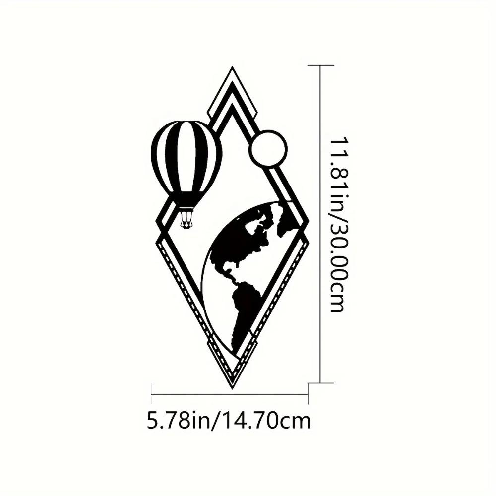 1 шт. Воздушные шары и глобусы Металлический настенный декор - Современное искусство для Хэллоуина, стильное внутреннее и внешнее украшение дома