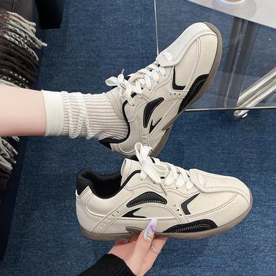 Женские туфли из вулканизированной ткани в стиле пэчворк, модные туфли на шнуровке, подходящие по цвету, женские повседневные туфли на плоской подошве, новые классические кроссовки с круглым носком