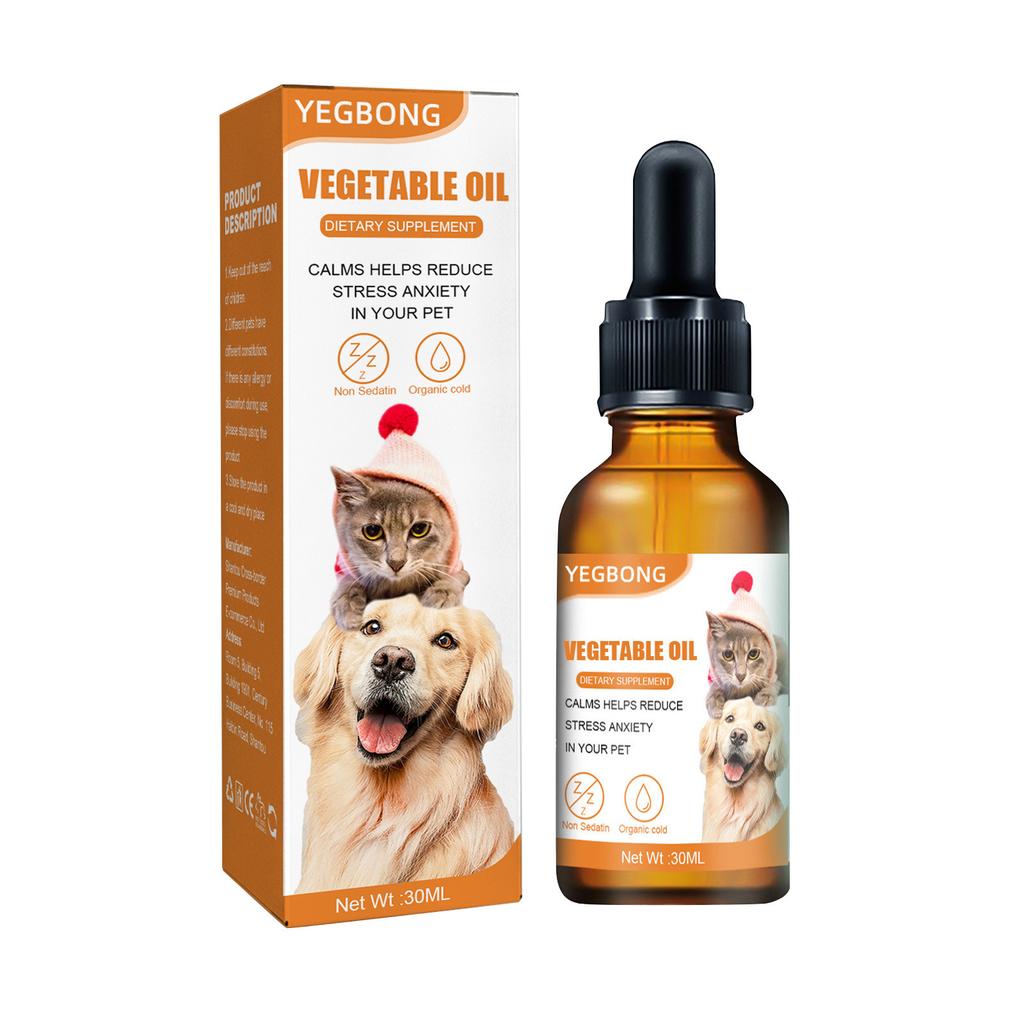 Calming Oil For Dogs Calming Drops Pet Stress Relief Blend Oil For Dogs Cats Anxiety-Free Experience Skin Health 30ml
