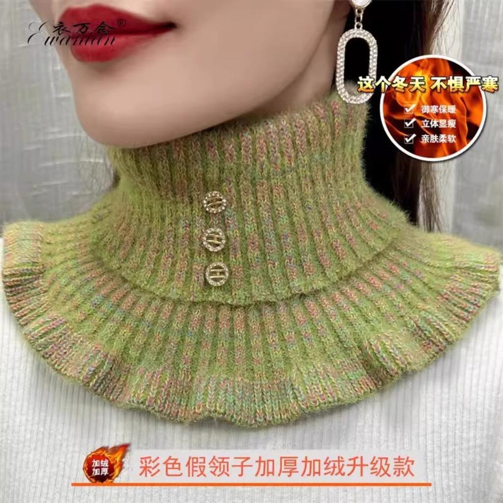 Fake Collar Neck Warm Scarf Thickened Knitted Cervical Neck Cover